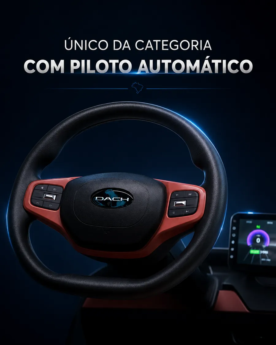 Único da categoria com piloto automático