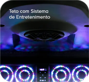 Teto com sistema de entretenimento